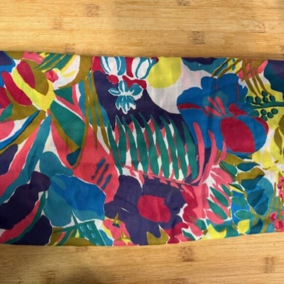 JCrew Tropical Floral tassel scarf / shawl - Picture 7 of 16